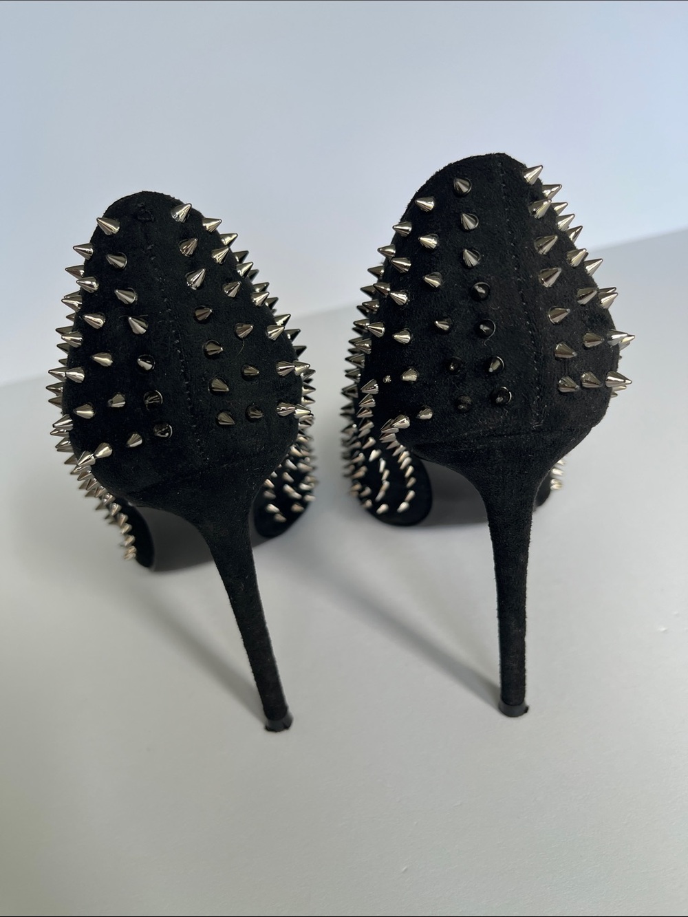 Steve Madden Black Studded Pointed-Toe Flats - Picture 3 of 8